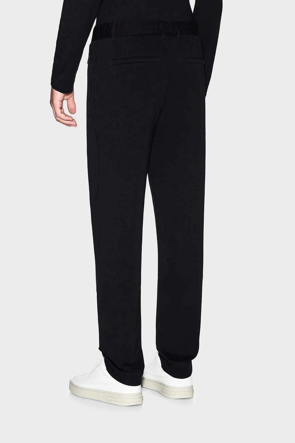 Armani Exchange Streç Pamuklu Regular Fit Orta Bel Düz Paça Erkek Pantolon XM001302 AF10818 UC001 SİYAH - 3