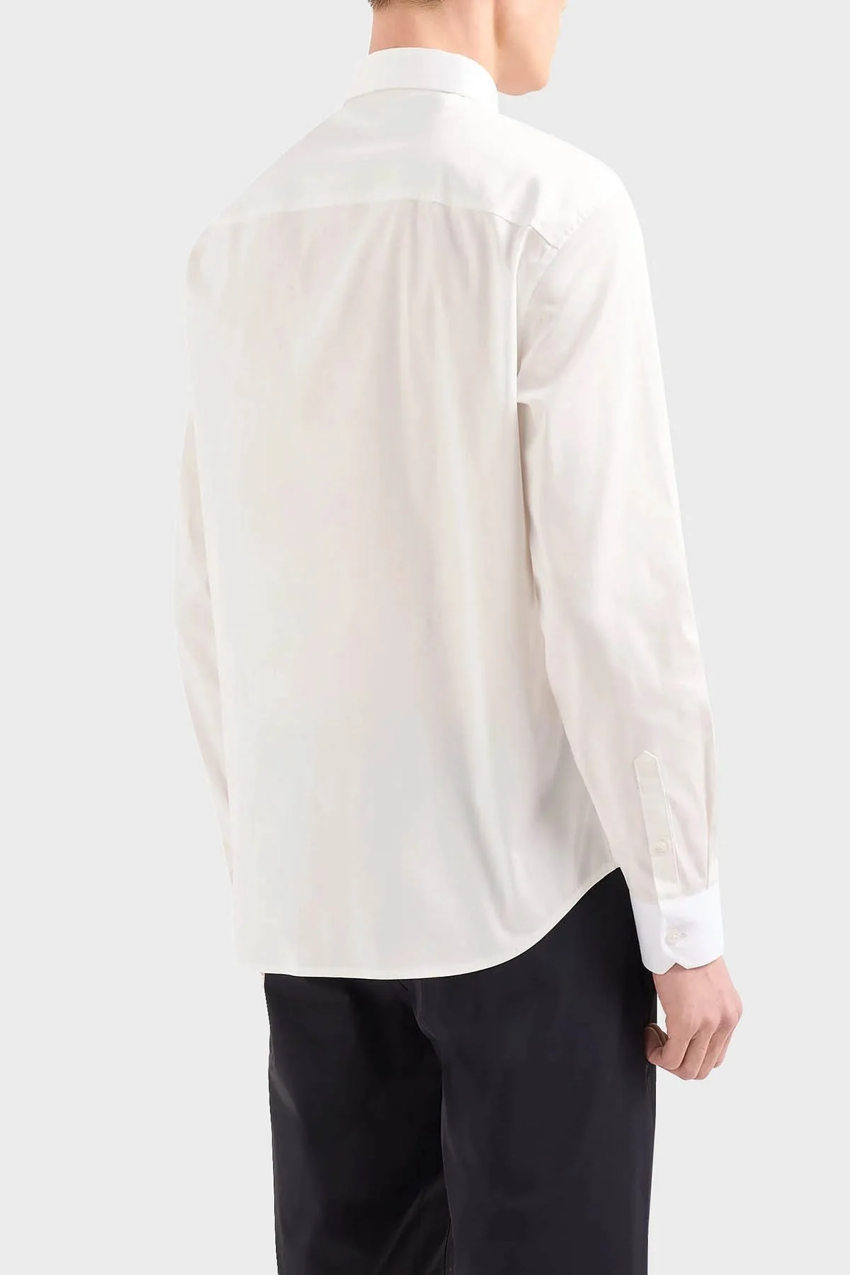 Armani Exchange Streç Pamuklu Regular Fit Poplin Erkek Gömlek 8NZC99 ZN10Z 1116 BEYAZ - 2