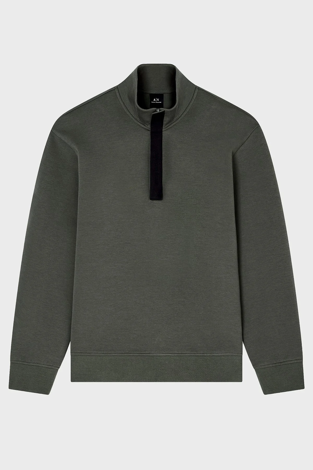 Armani Exchange Streç Pamuklu Regular Fit Yarım Fermuarlı Dik Yaka Erkek Sweat XM001295 AF10818 U8144 AÇIK YEŞİL - 5