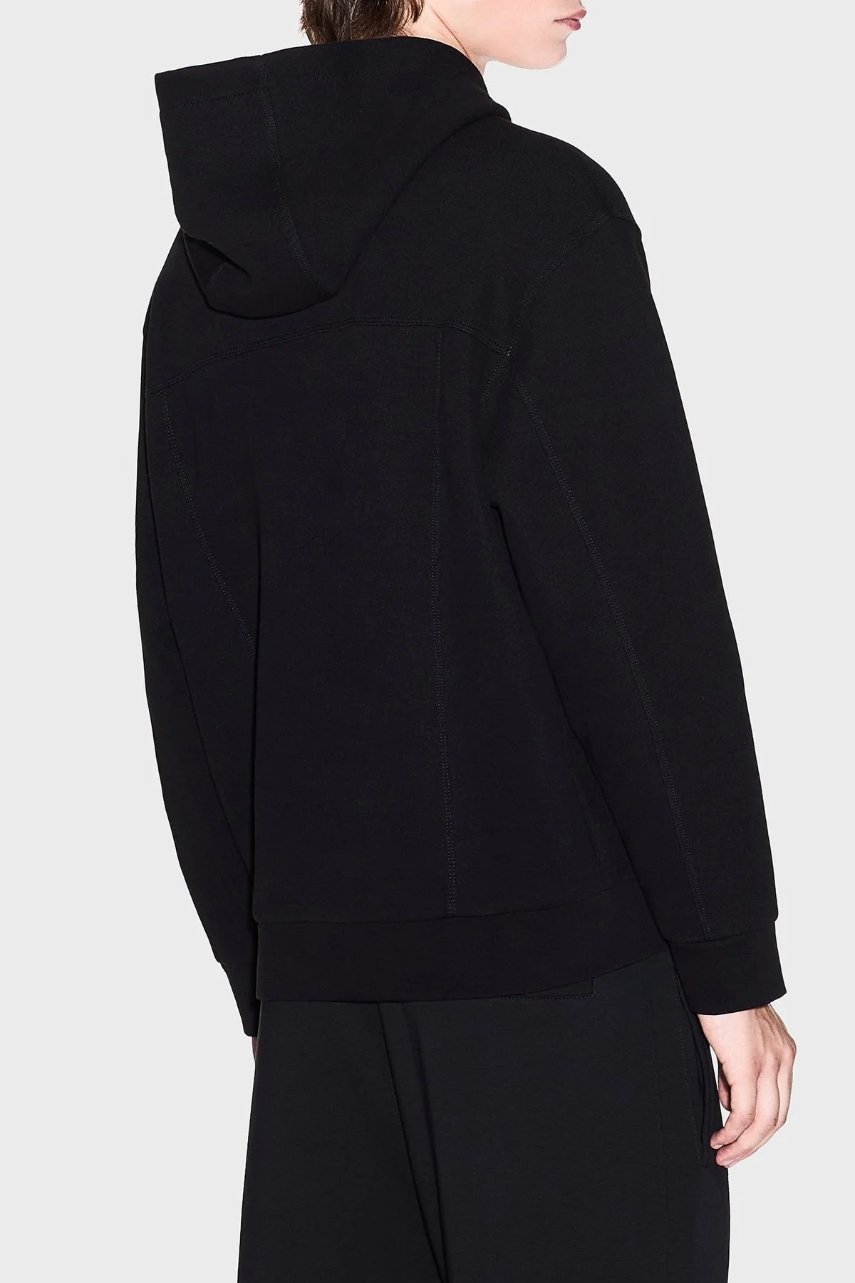 Armani Exchange Streç Pamuklu Relaxed Fit Kapüşonlu Erkek Sweat XM000967 AF16222 UC001 SİYAH - 3