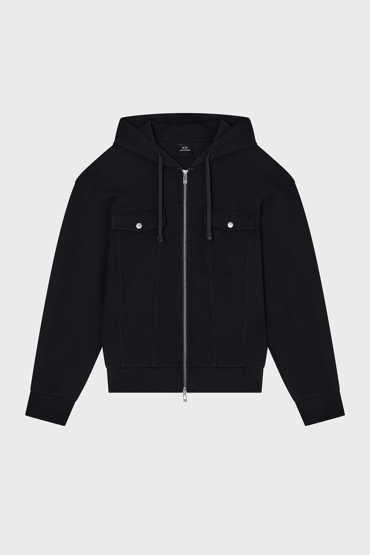 Armani Exchange Streç Pamuklu Relaxed Fit Kapüşonlu Erkek Sweat XM000967 AF16222 UC001 SİYAH - 5