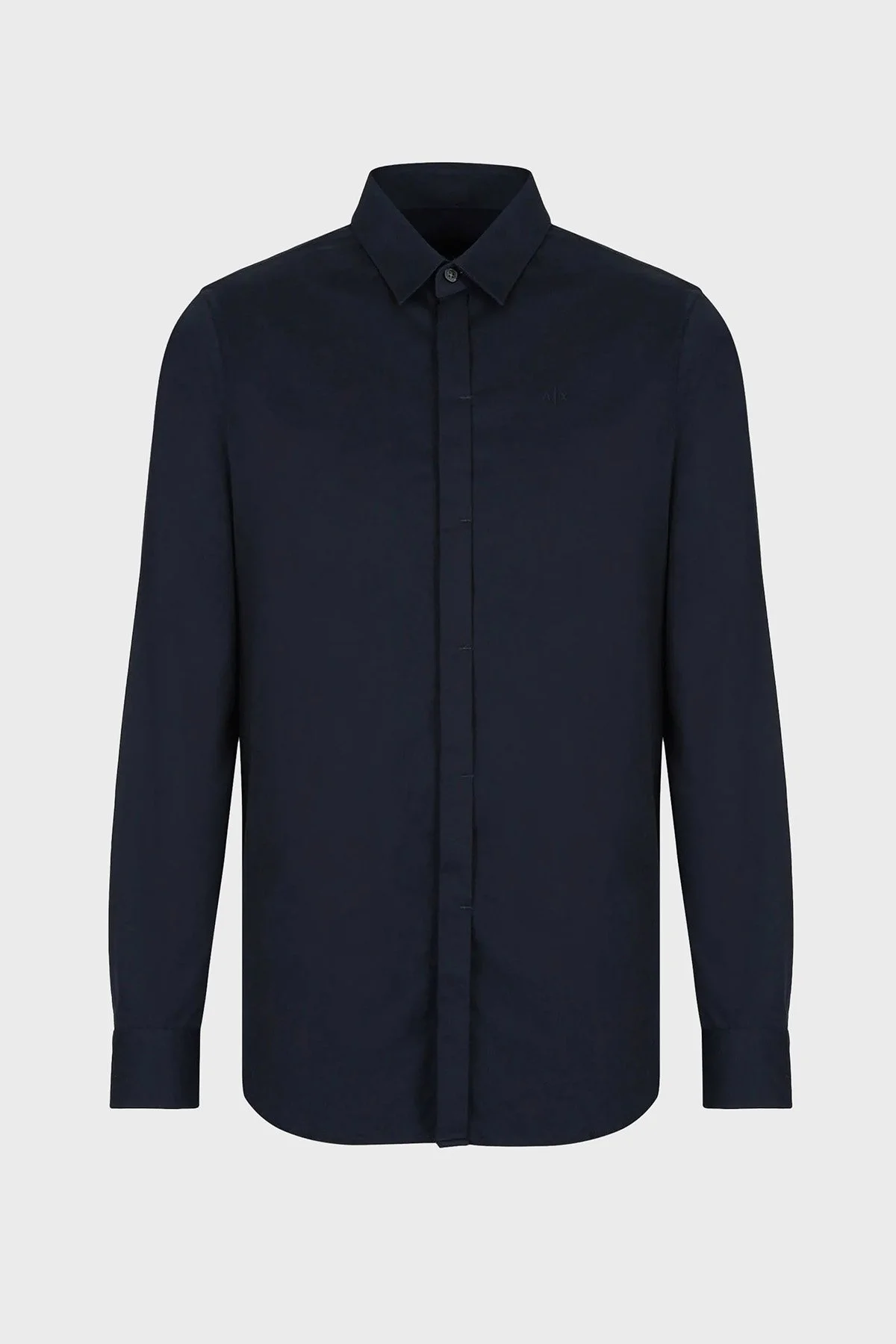 Armani Exchange Streç Pamuklu Slim Fit Erkek Gömlek 8NZCBD ZN10Z 1510 LACİVERT - 10