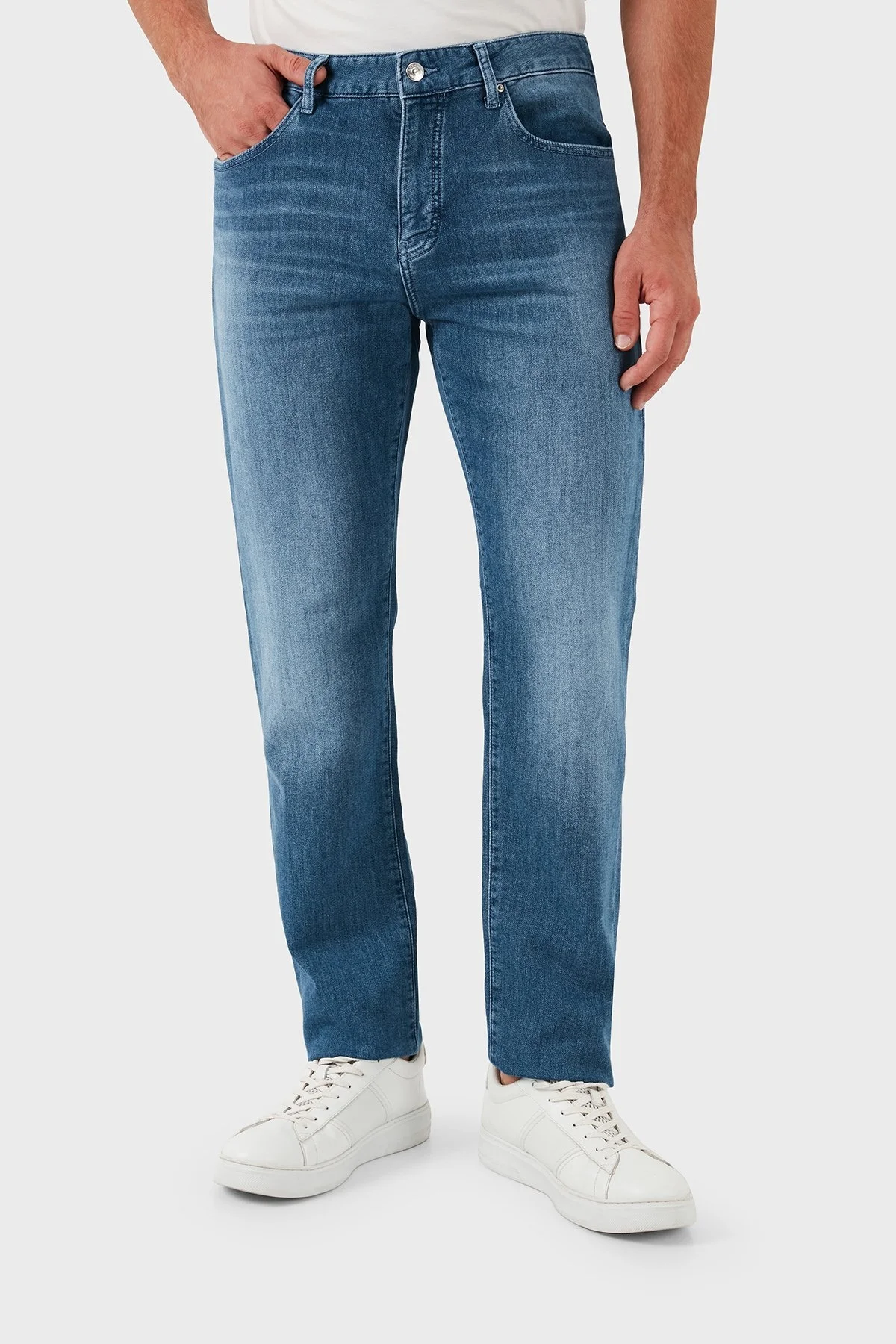 Armani Exchange Streç Pamuklu Slim Fit Jeans Erkek Kot Pantolon 3DZJ13 Z1TTZ 25EV MAVİ - 3