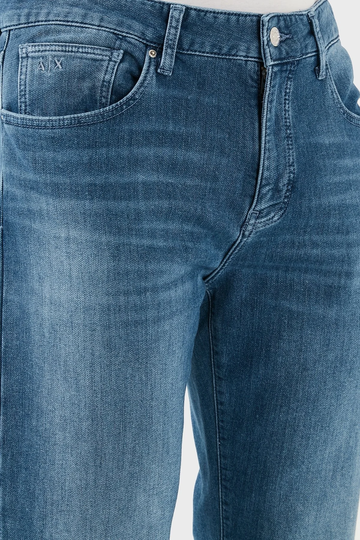Armani Exchange Streç Pamuklu Slim Fit Jeans Erkek Kot Pantolon 3DZJ13 Z1TTZ 25EV MAVİ - 5