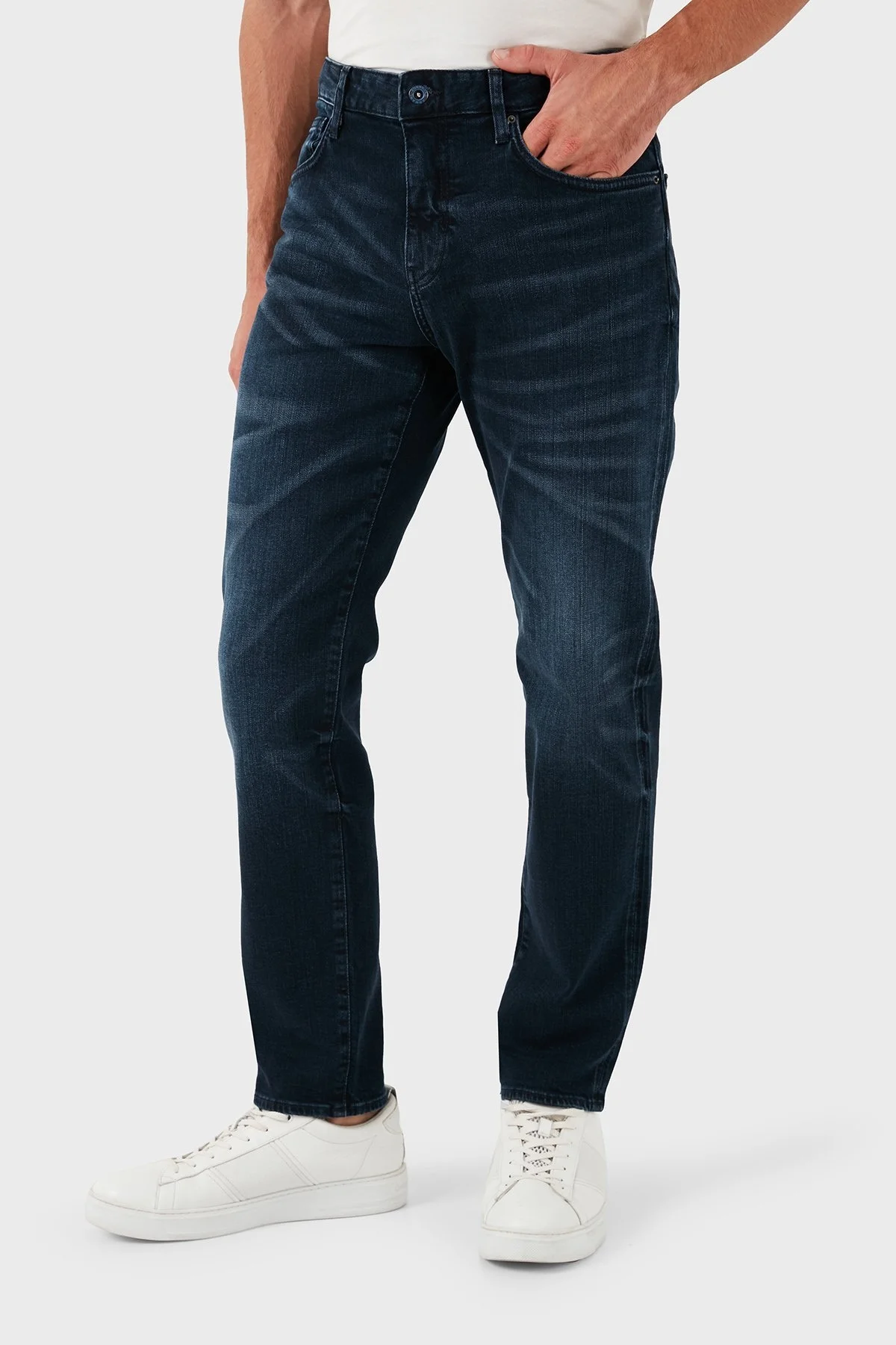 Armani Exchange Streç Pamuklu Slim Fit Jeans Erkek Kot Pantolon 6DZJ13 Z1TCZ 1500 MAVİ - 1