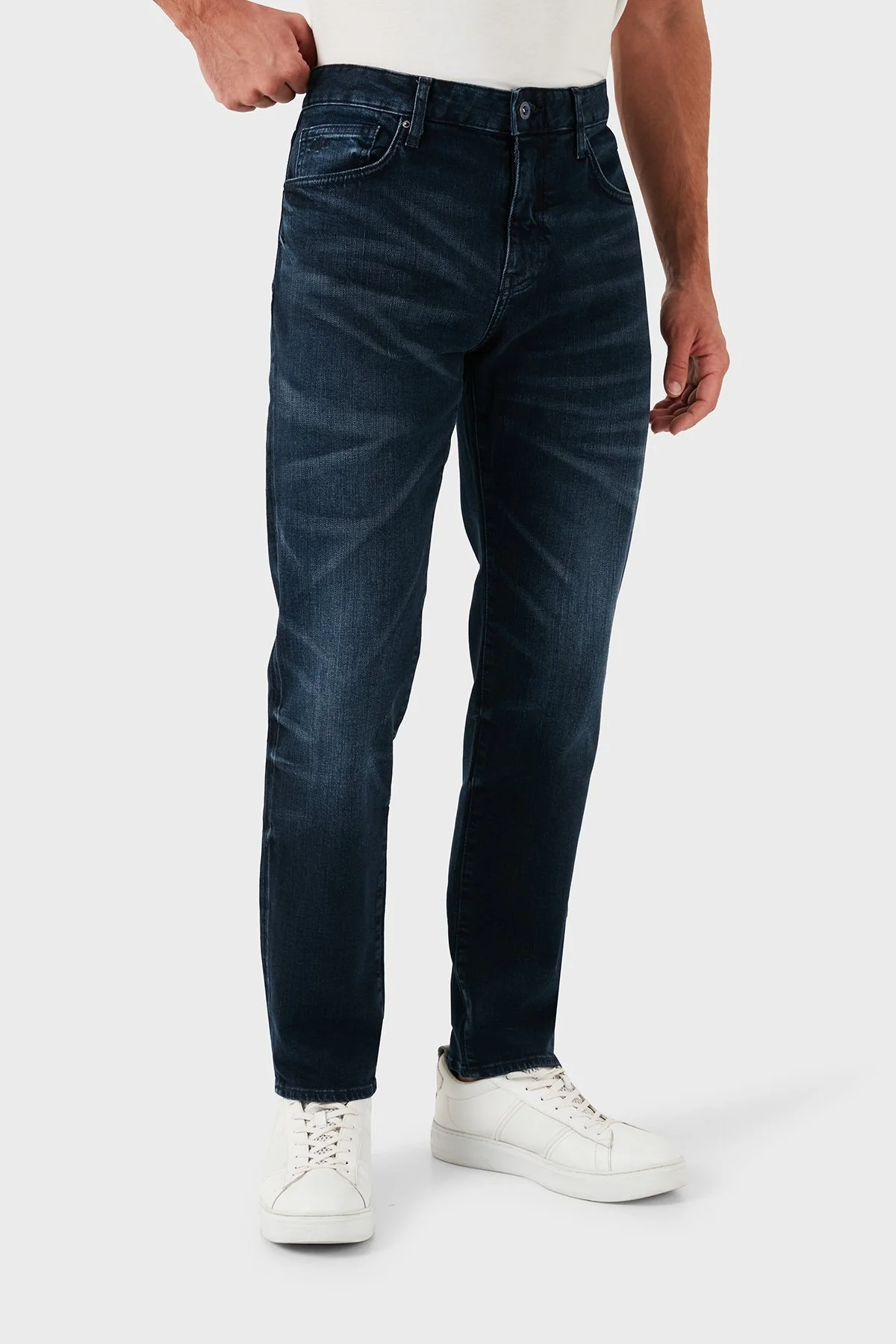 Armani Exchange Streç Pamuklu Slim Fit Jeans Erkek Kot Pantolon 6DZJ13 Z1TCZ 1500 MAVİ - 4