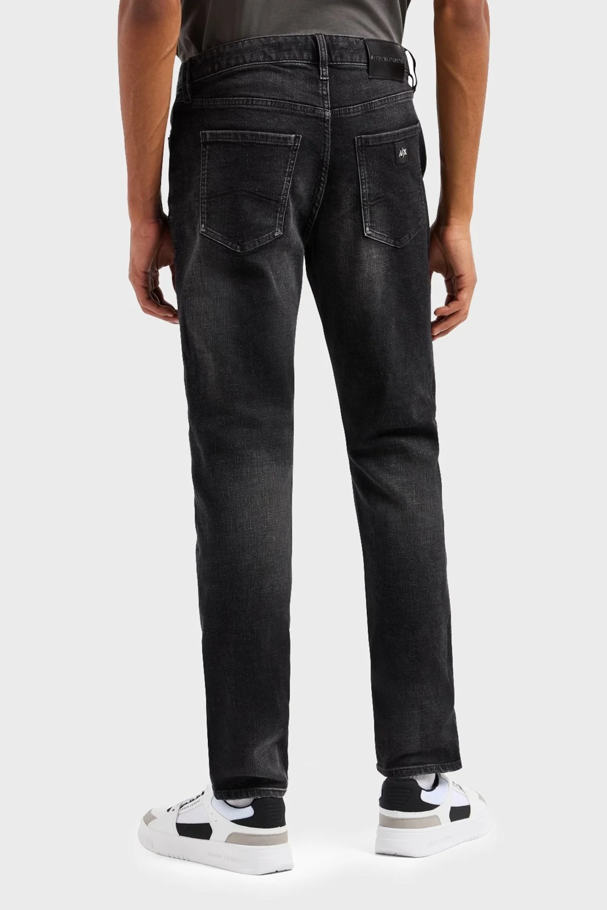 Armani Exchange Streç Pamuklu Slim Fit Normal Bel Boru Paça Jeans Erkek Kot Pantolon 6DZJ14 Z1TNZ 0204 SİYAH - 4