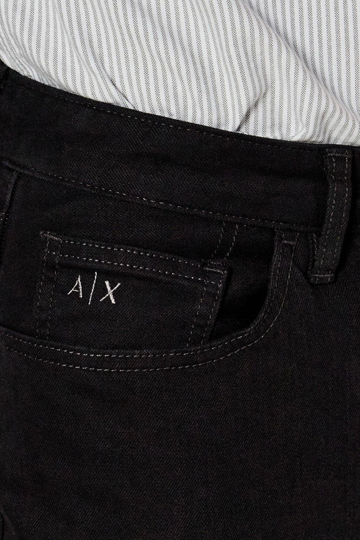 Armani Exchange Streç Pamuklu Slim Fit Normal Bel Dar Paça Jeans Erkek Kot Pantolon XM000070 AF14267 UC001 SİYAH - 9