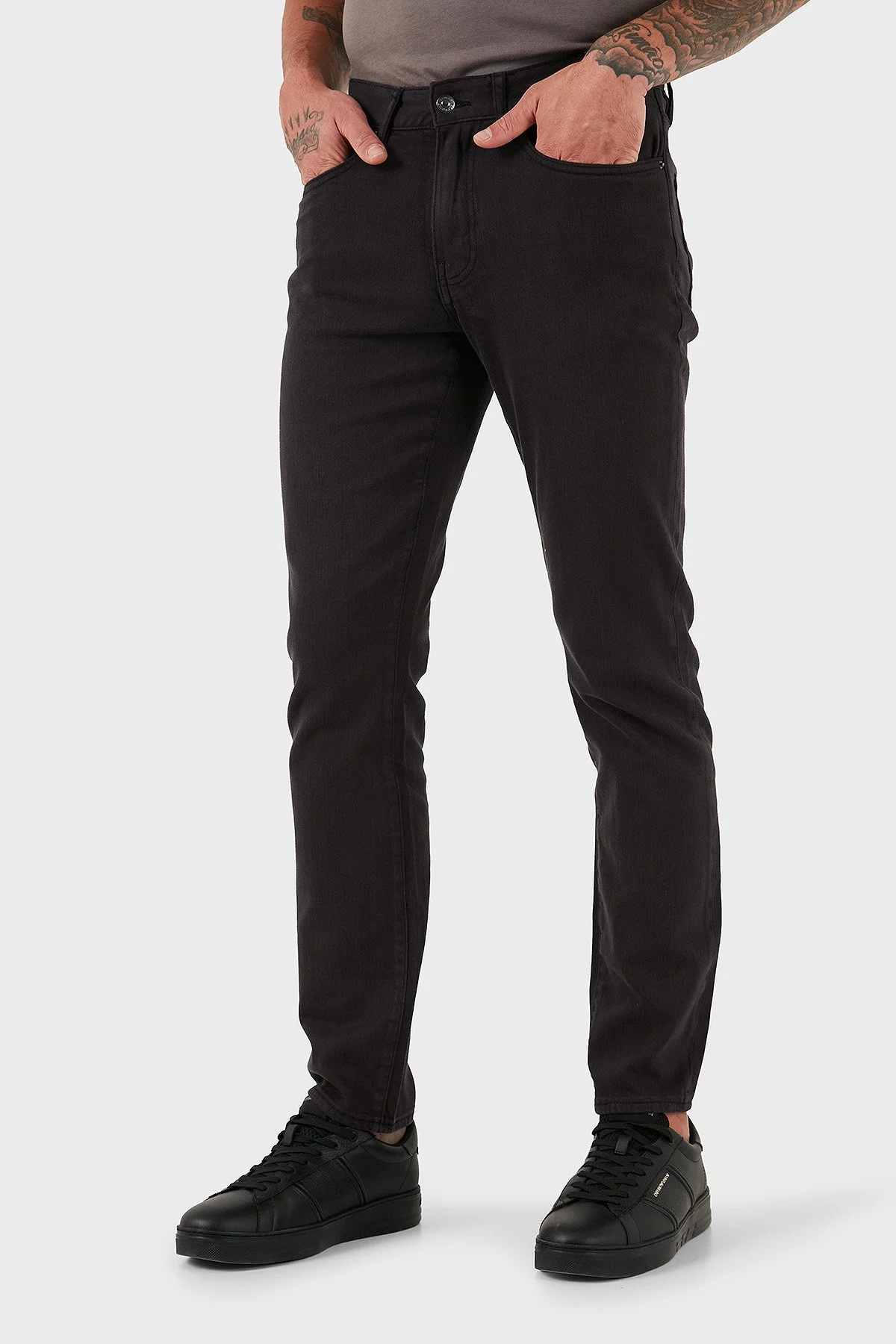 Armani Exchange Streç Pamuklu Slim Fit Normal Bel Dar Paça Jeans Erkek Kot Pantolon XM000070 AF18826 UB101 LACİVERT - 4
