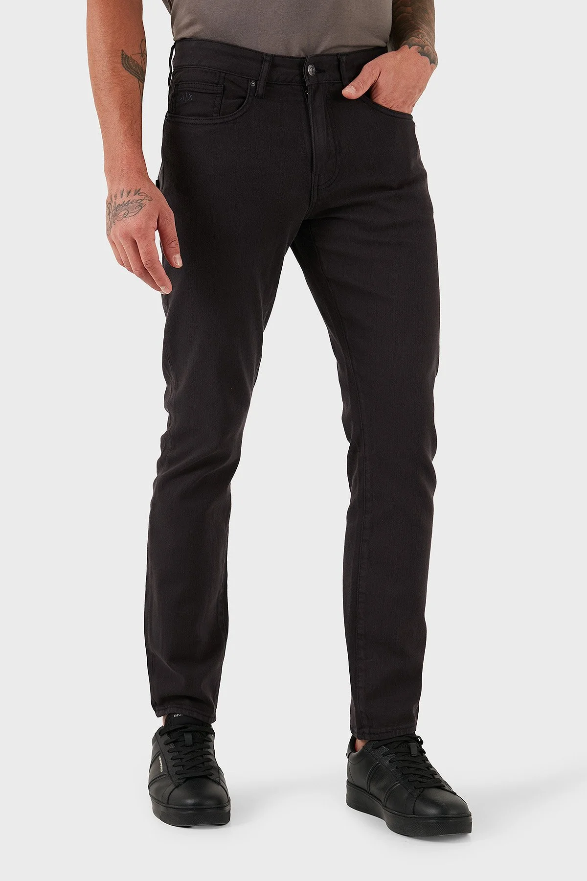 Armani Exchange Streç Pamuklu Slim Fit Normal Bel Dar Paça Jeans Erkek Kot Pantolon XM000070 AF18826 UB101 LACİVERT - 5