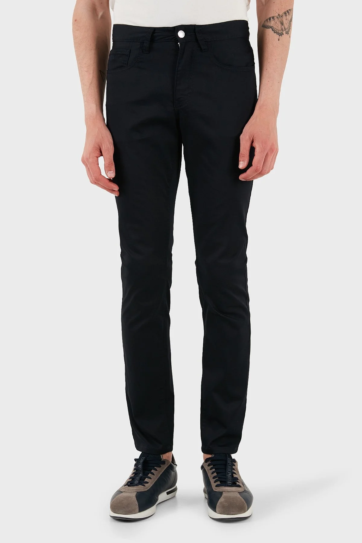 Armani Exchange Streç Pamuklu Slim Fit Normal Bel Düz Paça Erkek Pantolon XM000070 AF13236 UB101 LACİVERT - 5