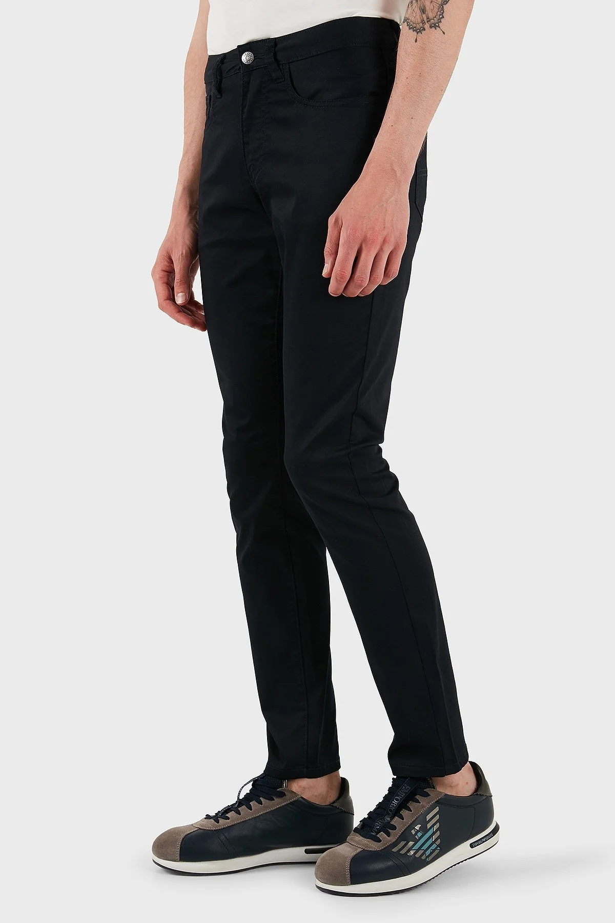Armani Exchange Streç Pamuklu Slim Fit Normal Bel Düz Paça Erkek Pantolon XM000070 AF13236 UB101 LACİVERT - 7