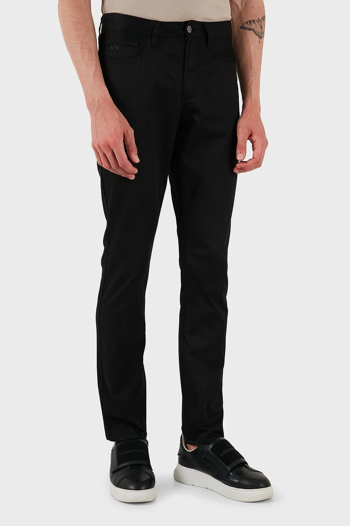 Armani Exchange Streç Pamuklu Slim Fit Normal Bel Düz Paça Erkek Pantolon XM000070 AF13236 UC001 SİYAH - 9
