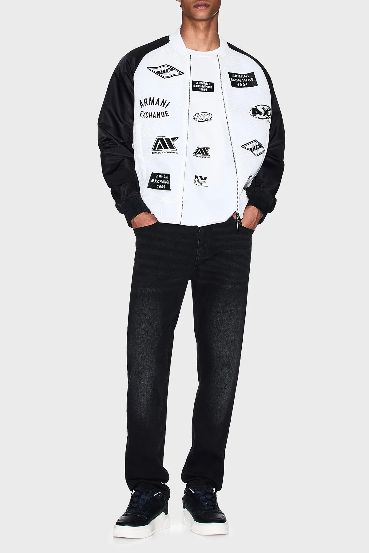 Armani Exchange Streç Pamuklu Slim Fit Normal Bel Düz Paça Jeans Erkek Kot Pantolon XM000049 AF13266 MC002 SİYAH - 7