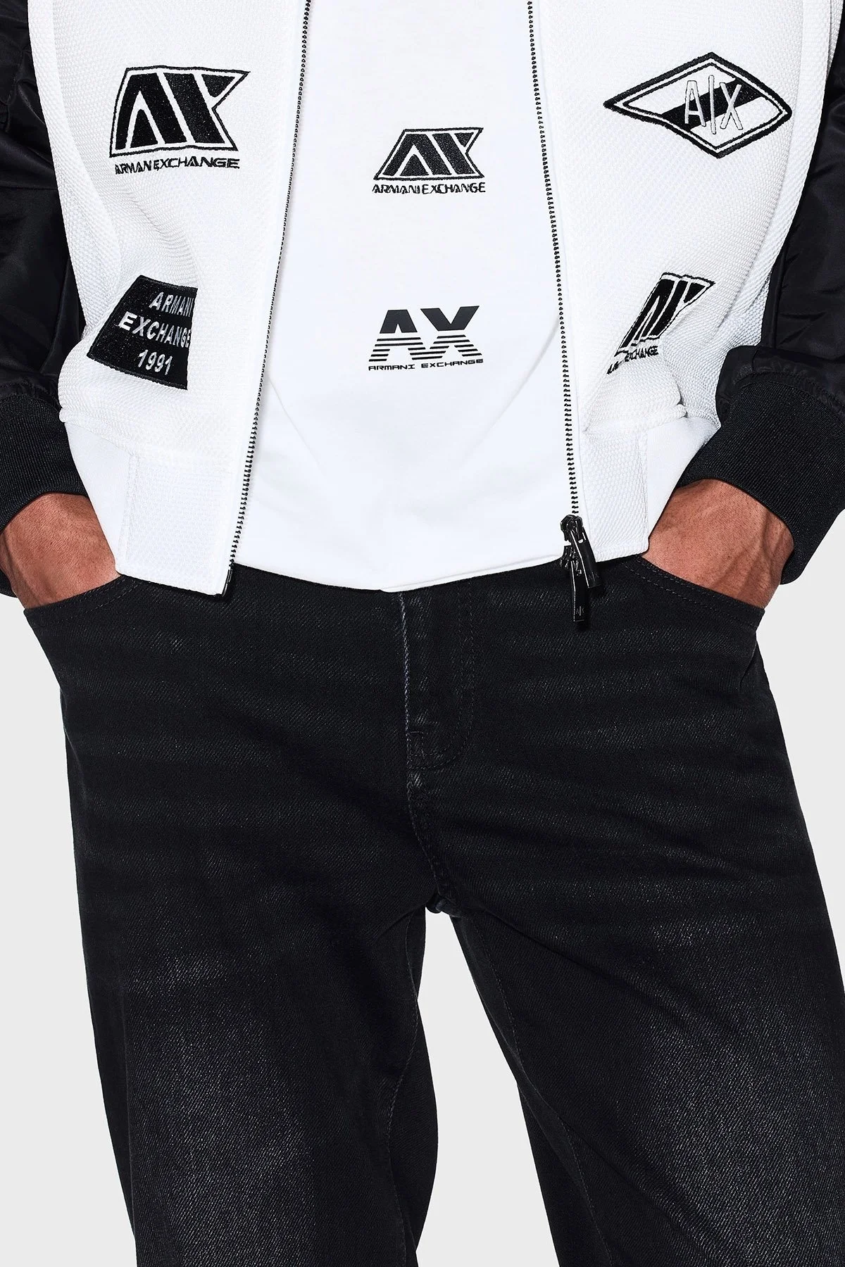 Armani Exchange Streç Pamuklu Slim Fit Normal Bel Düz Paça Jeans Erkek Kot Pantolon XM000049 AF13266 MC002 SİYAH - 9