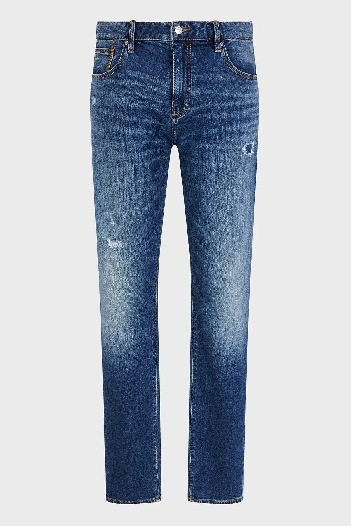 Armani Exchange Streç Pamuklu Slim Fit Normal Bel Düz Paça Jeans Erkek Kot Pantolon XM000070 AF12965 MB002 MAVİ - 12