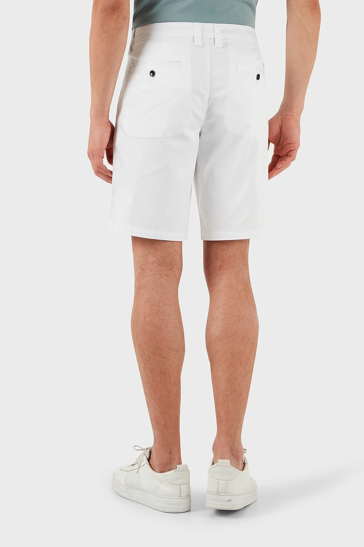 Armani Exchange Streç Pamuklu Slim Fit Normal Bel Erkek Short 8NZS42 ZN1RZ 1100 BEYAZ - 12