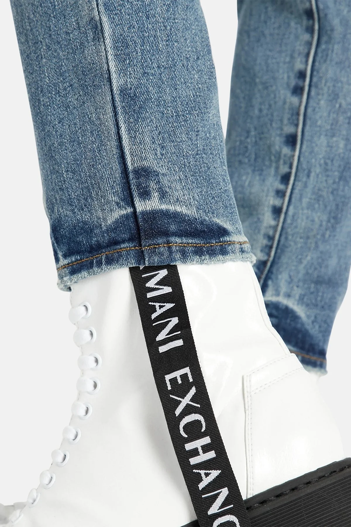 Armani Exchange Streç Pamuklu Yüksek Bel Süper Skinny Fit J10 Jeans Bayan Kot Pantolon 6LYJ10 Y1HPZ 1500 MAVİ - 5