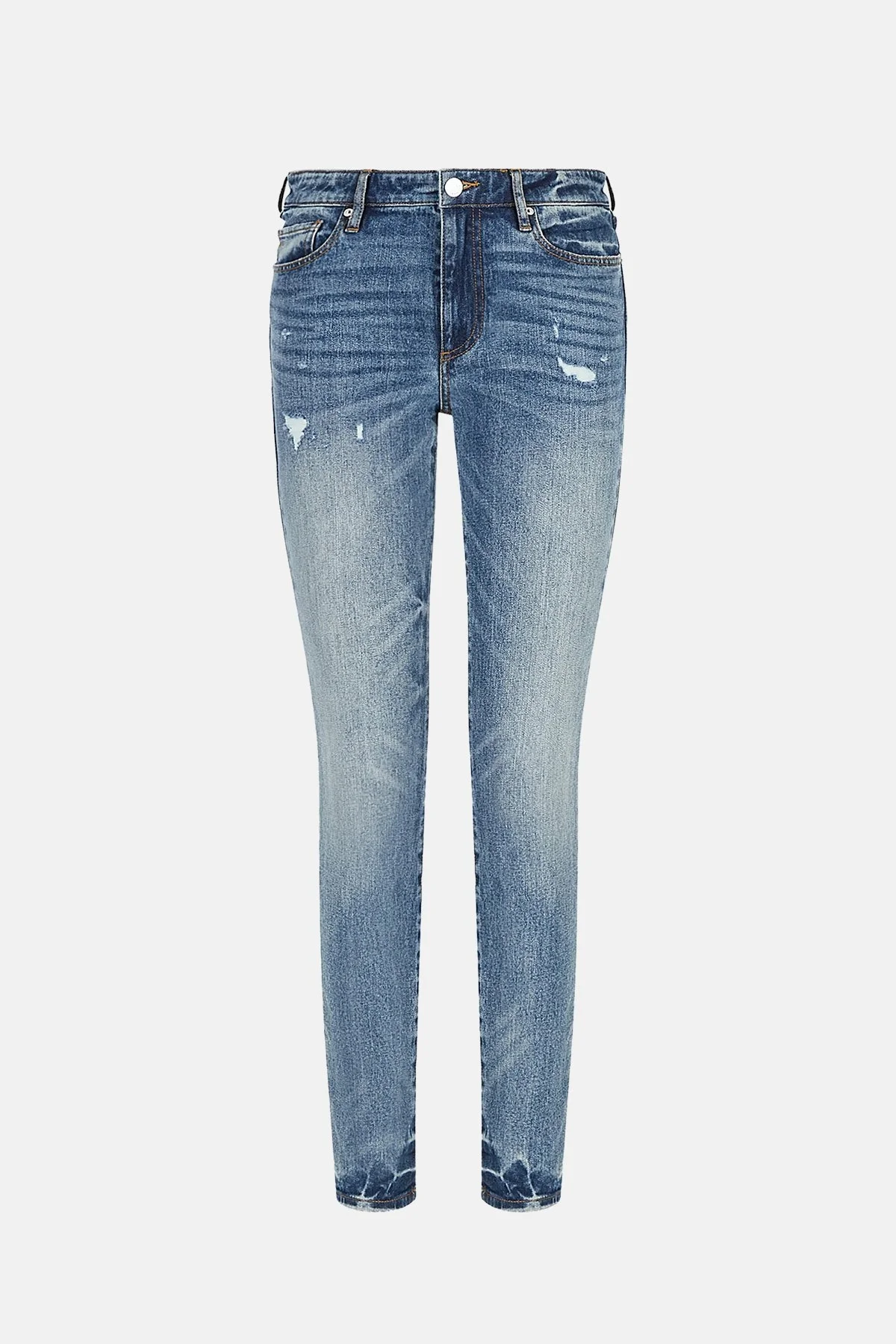 Armani Exchange Streç Pamuklu Yüksek Bel Süper Skinny Fit J10 Jeans Bayan Kot Pantolon 6LYJ10 Y1HPZ 1500 MAVİ - 6