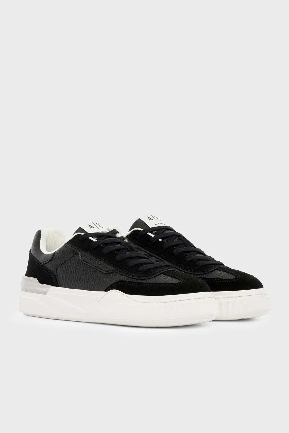 Armani Exchange Süet Detaylı Sneaker Erkek Ayakkabı XM002688 AF21419 UC001 Siyah - 2