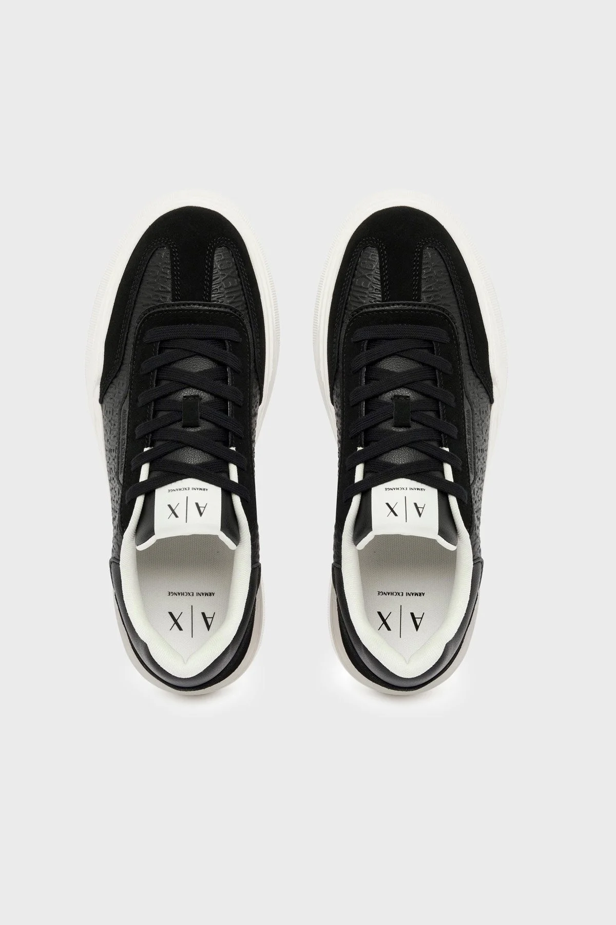 Armani Exchange Süet Detaylı Sneaker Erkek Ayakkabı XM002688 AF21419 UC001 Siyah - 3