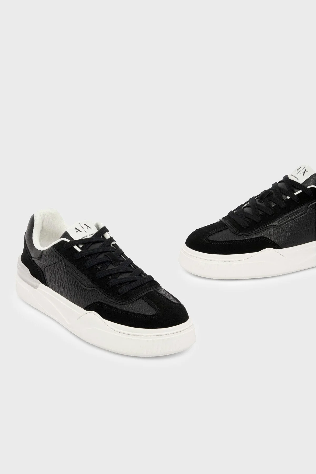 Armani Exchange Süet Detaylı Sneaker Erkek Ayakkabı XM002688 AF21419 UC001 Siyah - 5