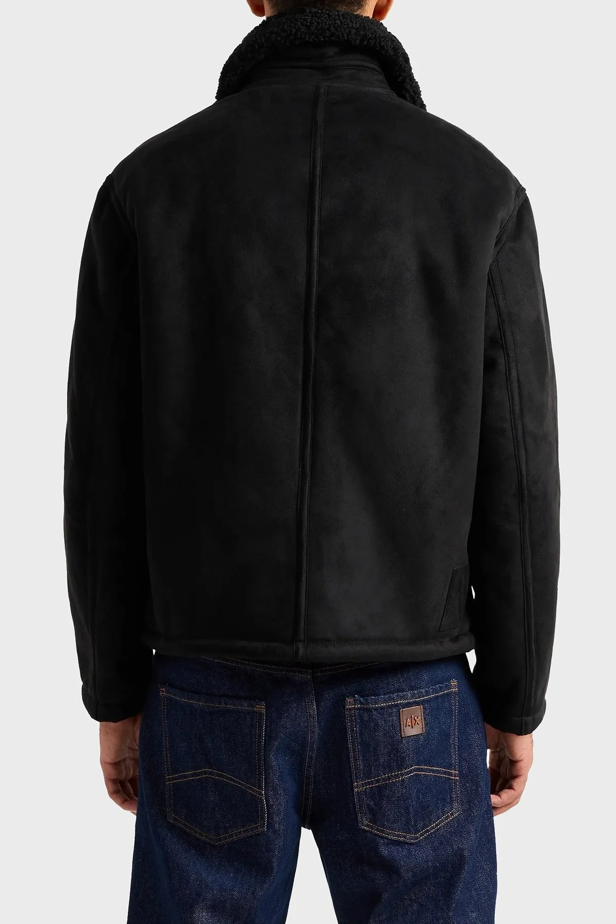 Armani Exchange Süet Logolu Regular Fit Mono Yaka Erkek Mont 6DZB03 ZE1FZ 1200 SİYAH - 3