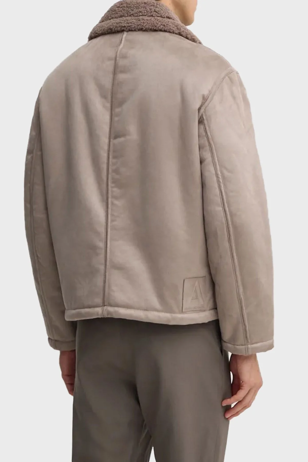 Armani Exchange Süet Logolu Regular Fit Mono Yaka Erkek Mont 6DZB03 ZE1FZ 17AC VİZON - 2