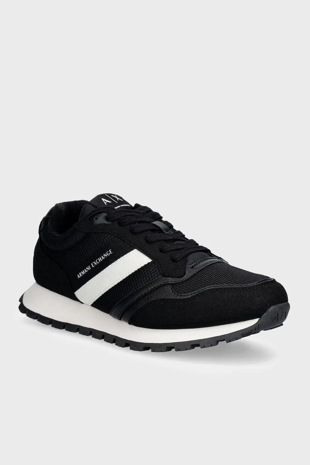 Armani Exchange Süet Logolu Sneaker Erkek Ayakkabı XM002690 AF22926 MZ715 SİYAH - 1