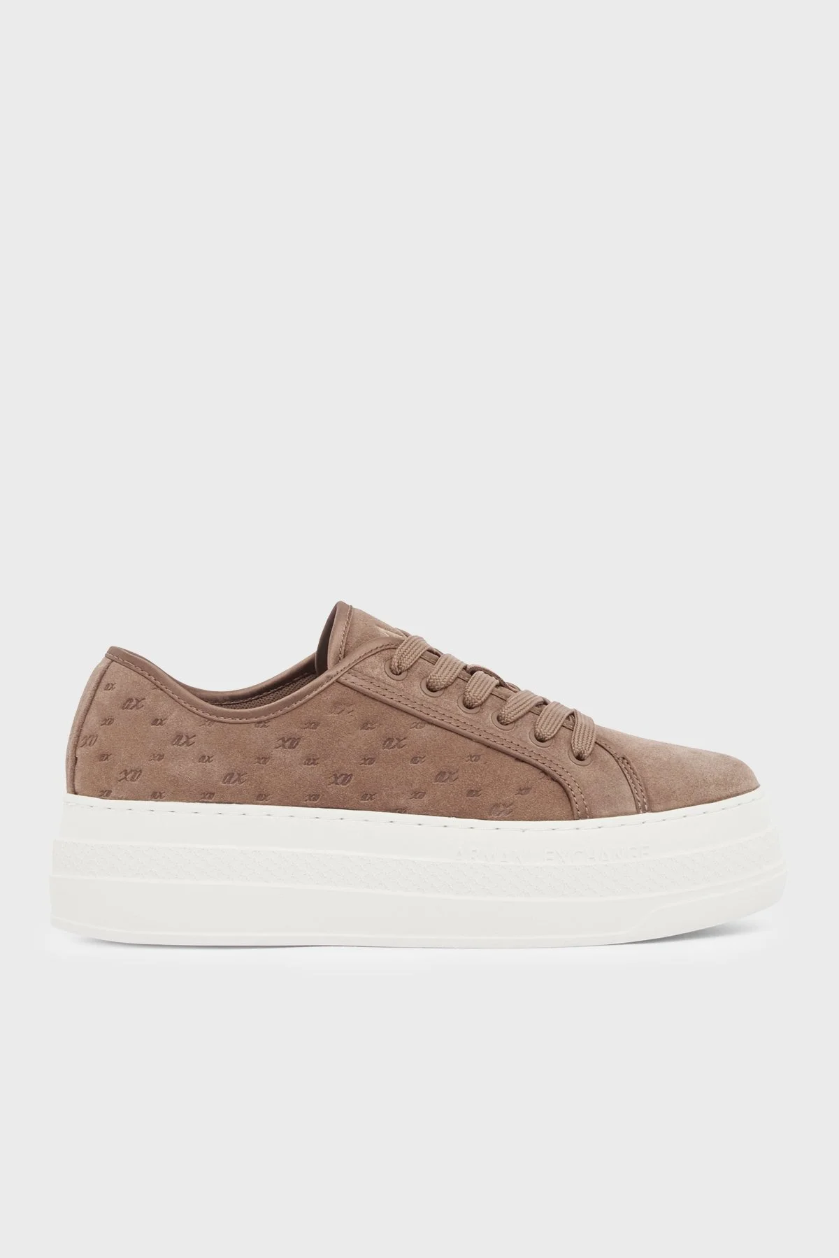 Armani Exchange Süet Sneaker Kadın Ayakkabı XW003070 AF27079 U6120 Vizon - 1