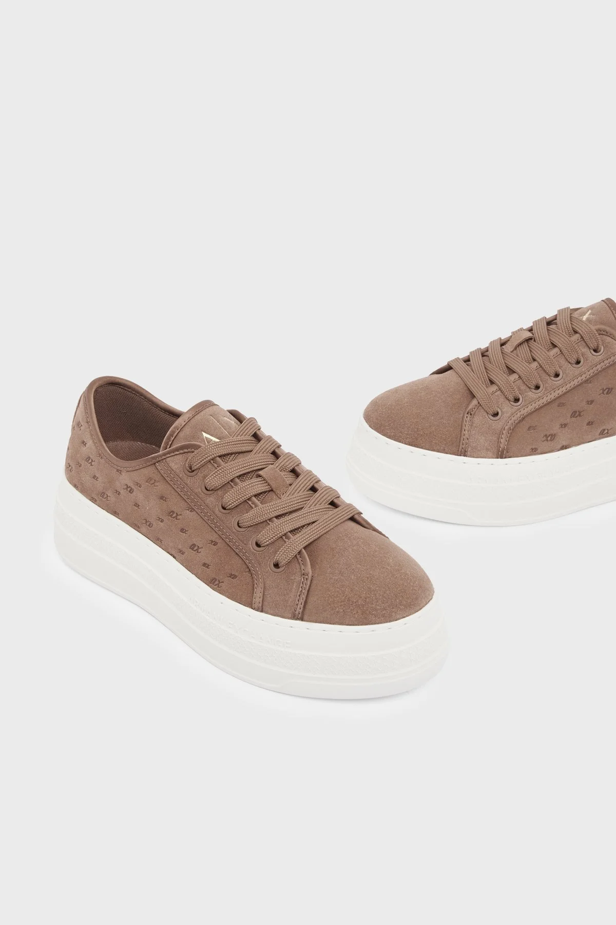 Armani Exchange Süet Sneaker Kadın Ayakkabı XW003070 AF27079 U6120 Vizon - 3