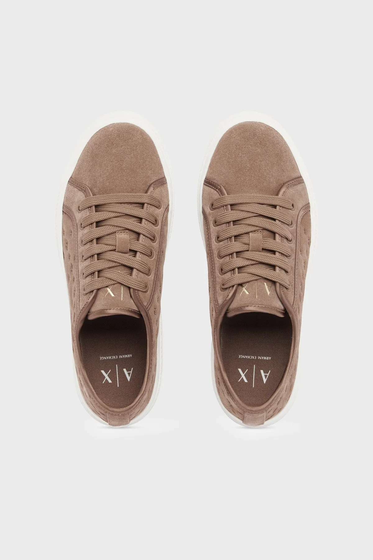 Armani Exchange Süet Sneaker Kadın Ayakkabı XW003070 AF27079 U6120 Vizon - 4