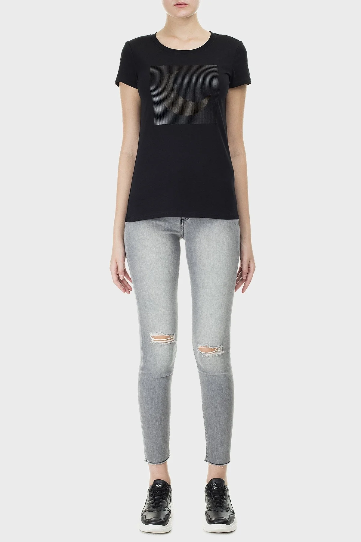 Armani Exchange Super Skinny Fit J10 Jeans Bayan Pamuklu Pantolon 3HYJ10 Y2NJZ 0903 GRİ - 1