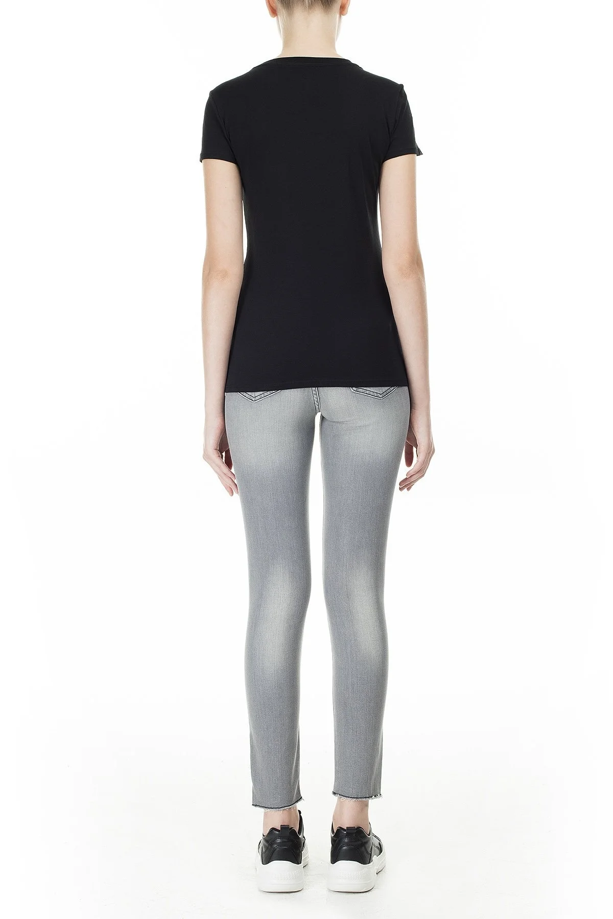 Armani Exchange Super Skinny Fit J10 Jeans Bayan Pamuklu Pantolon 3HYJ10 Y2NJZ 0903 GRİ - 6