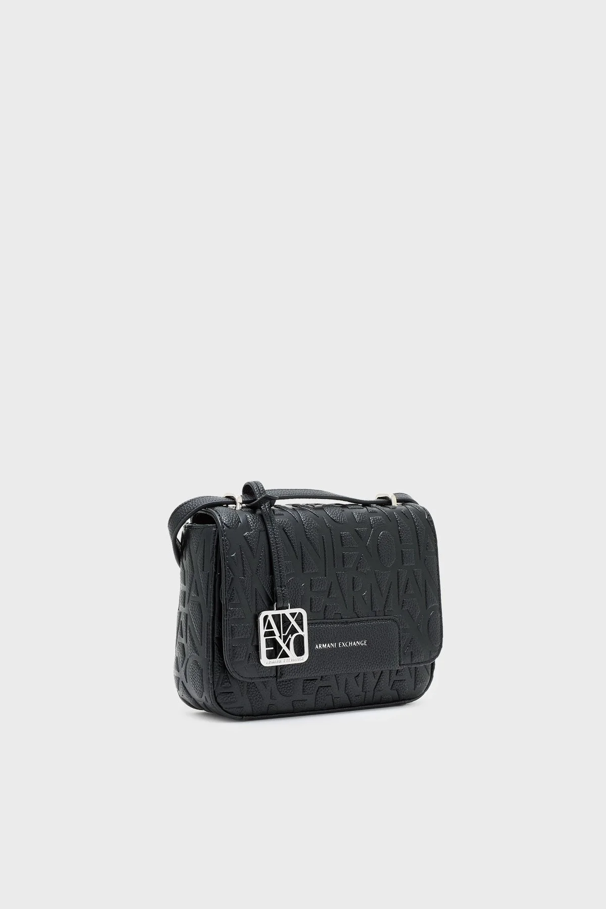 Armani Exchange Tamamı Logolu Ayarlanabilir Askılı Bayan Çanta XW001577 AF15774 UC001 SİYAH - 4