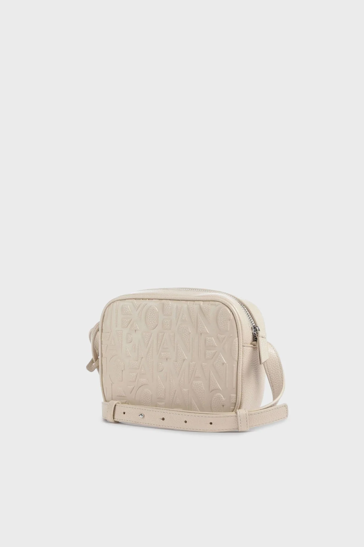 Armani Exchange Tamamı Logolu Ayarlanabilir Askılı Bayan Çanta XW001578 AF15774 U1092 KREM - 2
