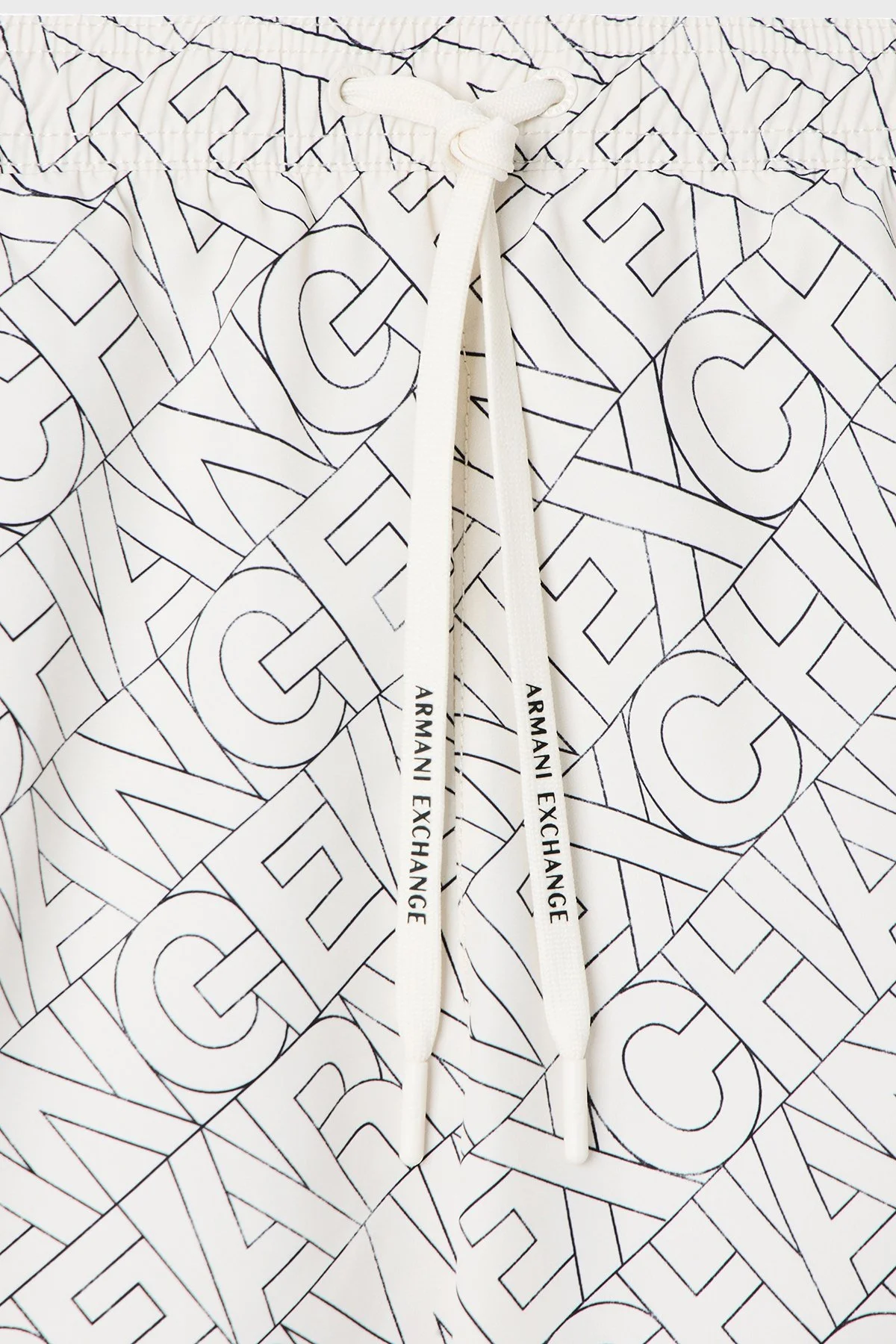 Armani Exchange Tamamı Logolu Belden Bağlamalı Erkek Mayo Short XM000832 AF24685 F1167 BEJ - 3