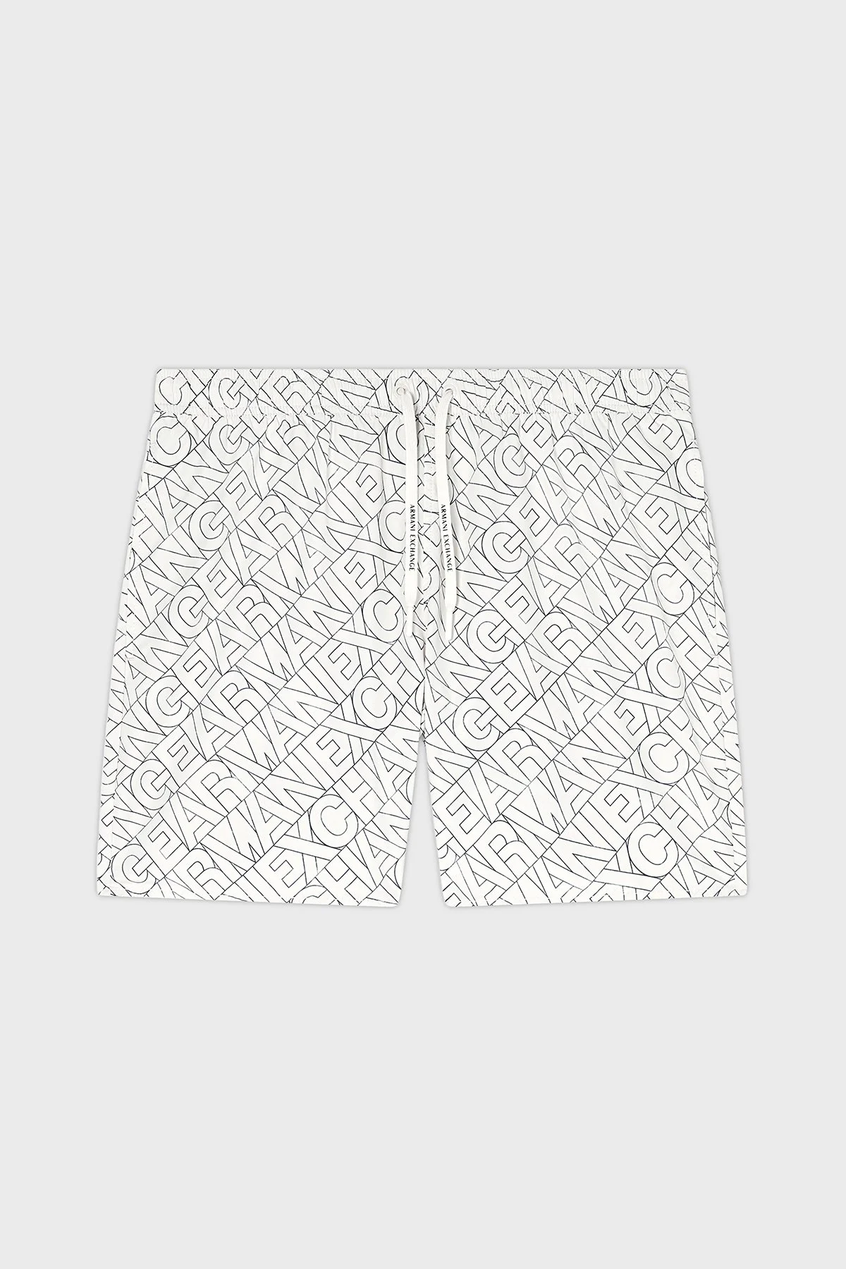 Armani Exchange Tamamı Logolu Belden Bağlamalı Erkek Mayo Short XM000832 AF24685 F1167 BEJ - 4