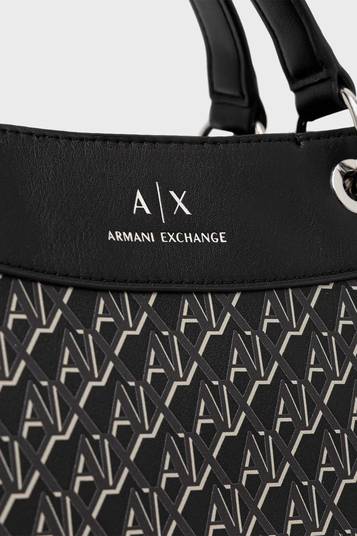 Armani Exchange Tamamı Logolu Çıkarılabilir Askılı Bayan Çanta XW000954 AF17145 MC043 SİYAH - 3