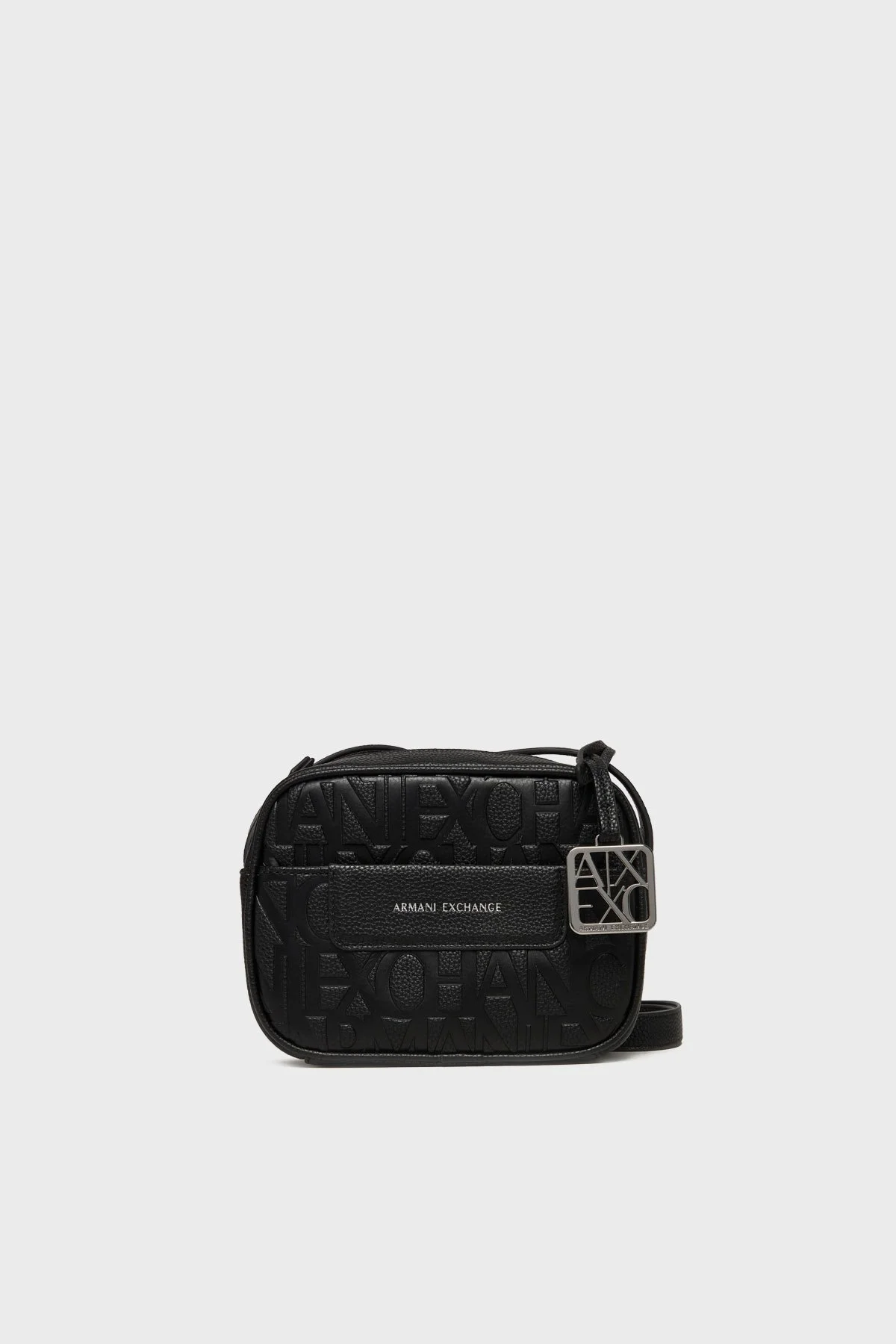 Armani Exchange Tamamı Logolu Çıkarılabilir Askılı Bayan Çanta XW001578 AF15774 UC001 SİYAH - 1