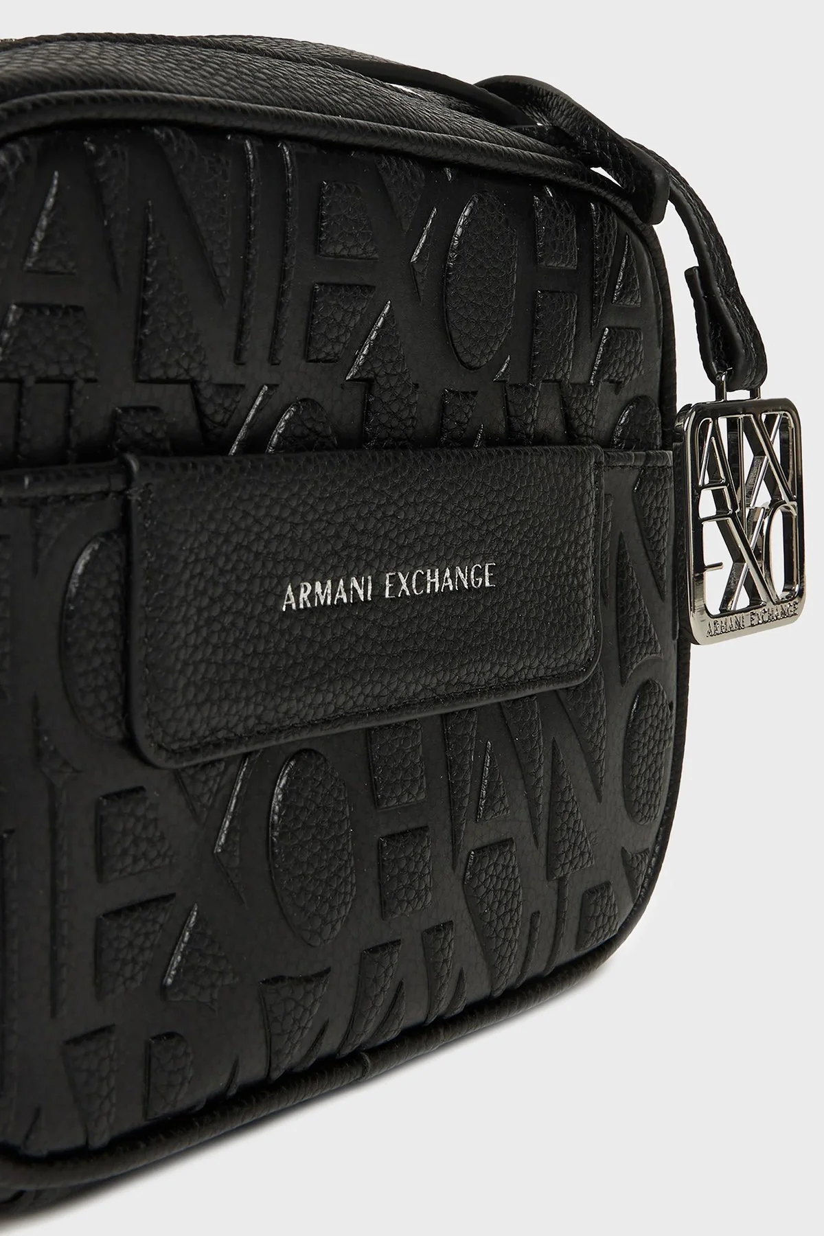 Armani Exchange Tamamı Logolu Çıkarılabilir Askılı Bayan Çanta XW001578 AF15774 UC001 SİYAH - 4