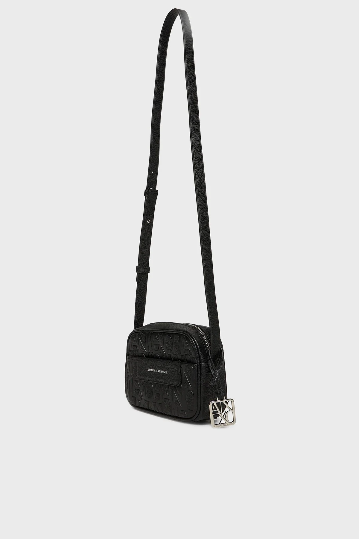 Armani Exchange Tamamı Logolu Çıkarılabilir Askılı Bayan Çanta XW001578 AF15774 UC001 SİYAH - 5