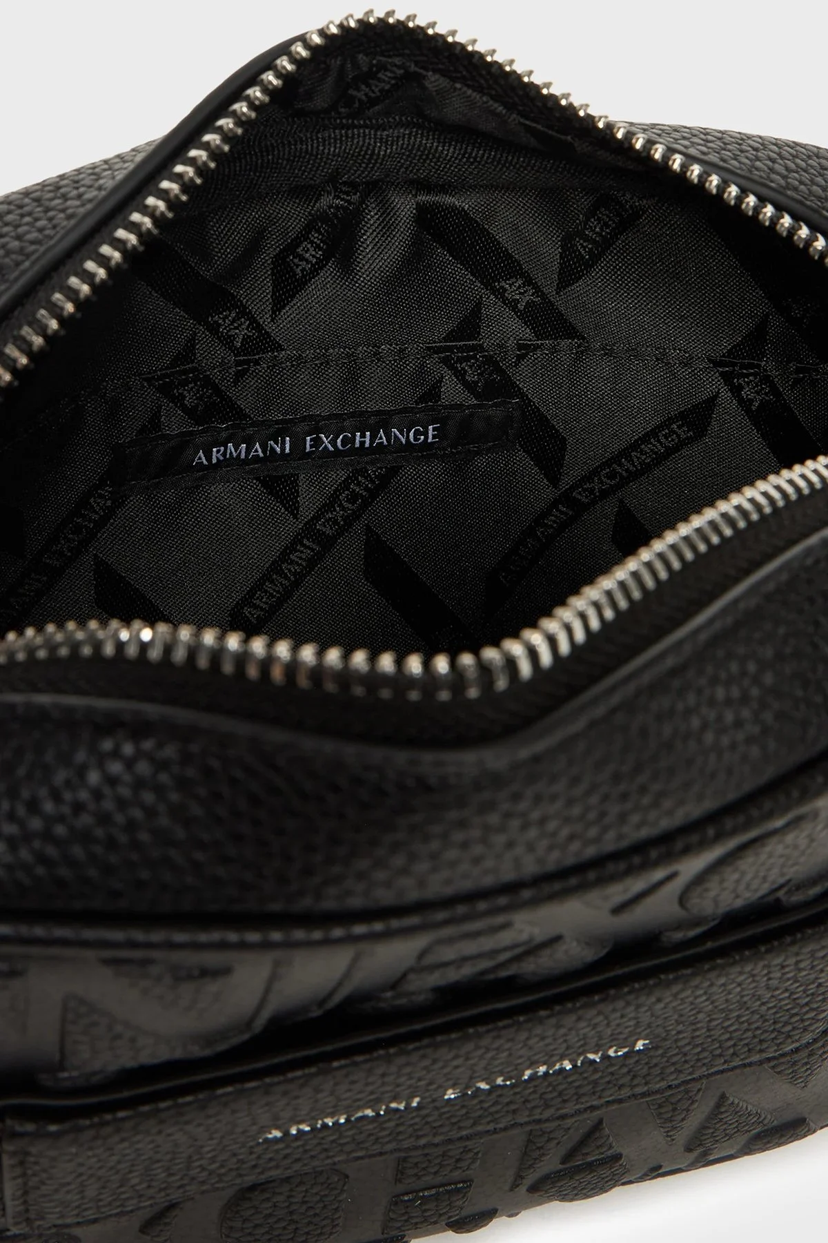 Armani Exchange Tamamı Logolu Çıkarılabilir Askılı Bayan Çanta XW001578 AF15774 UC001 SİYAH - 6