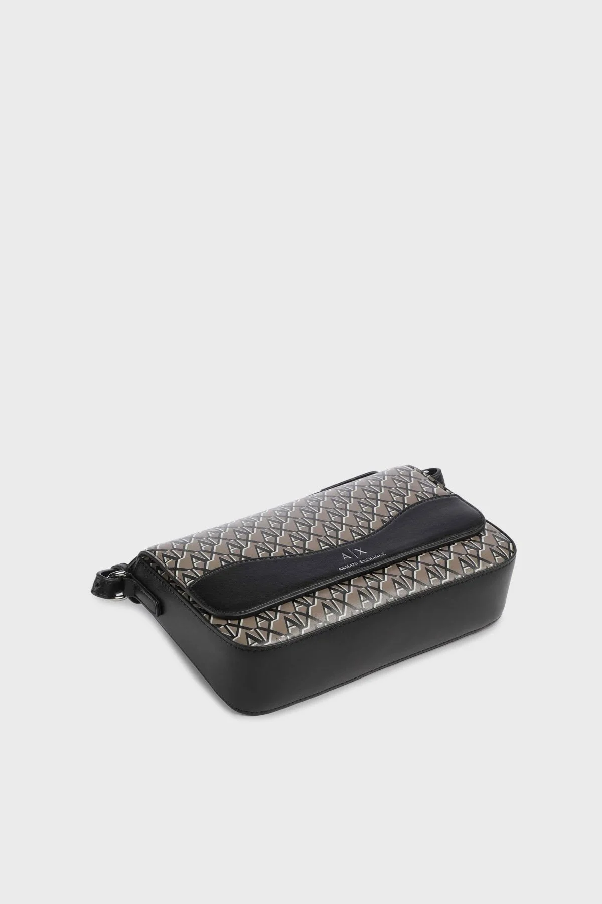 Armani Exchange Tamamı Logolu Çıkarılabilir Askılı Bayan Çanta XW001596 AF17145 M6029 GRİ-SİYAH - 4