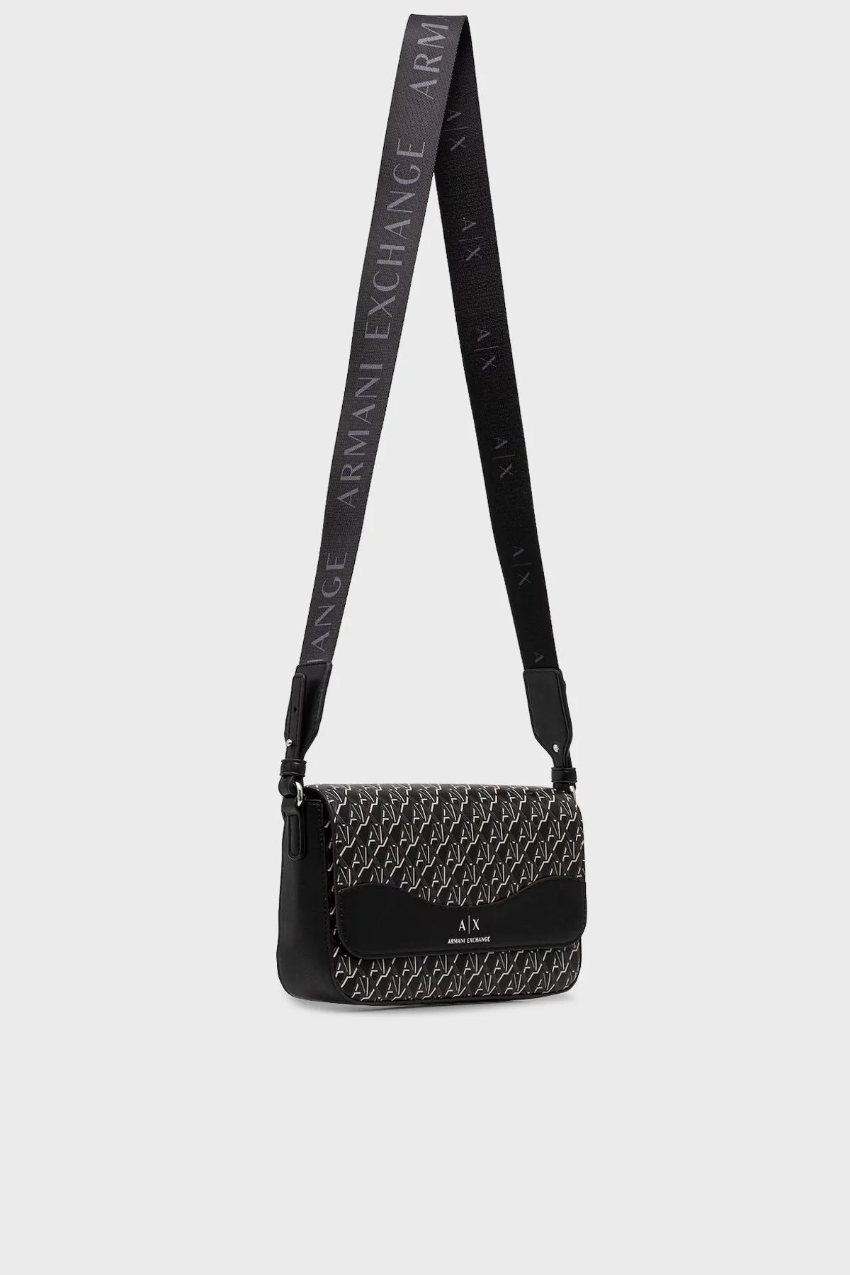 Armani Exchange Tamamı Logolu Çıkarılabilir Askılı Bayan Çanta XW001596 AF17145 MC043 SİYAH - 3