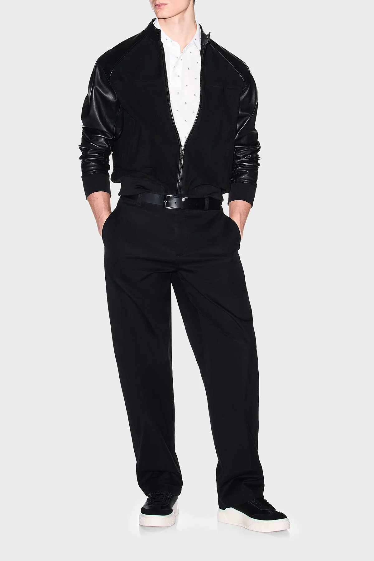 Armani Exchange Tamamı Logolu Pamuklu Regular Fit Düğmeli Erkek Polo XM000735 AF10356 F0198 BEYAZ - 2