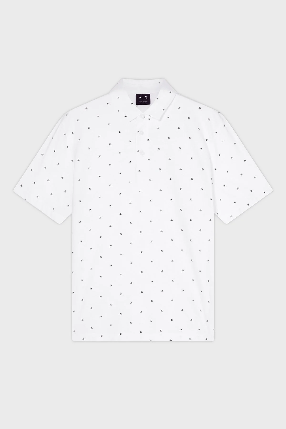 Armani Exchange Tamamı Logolu Pamuklu Regular Fit Düğmeli Erkek Polo XM000735 AF10356 F0198 BEYAZ - 5
