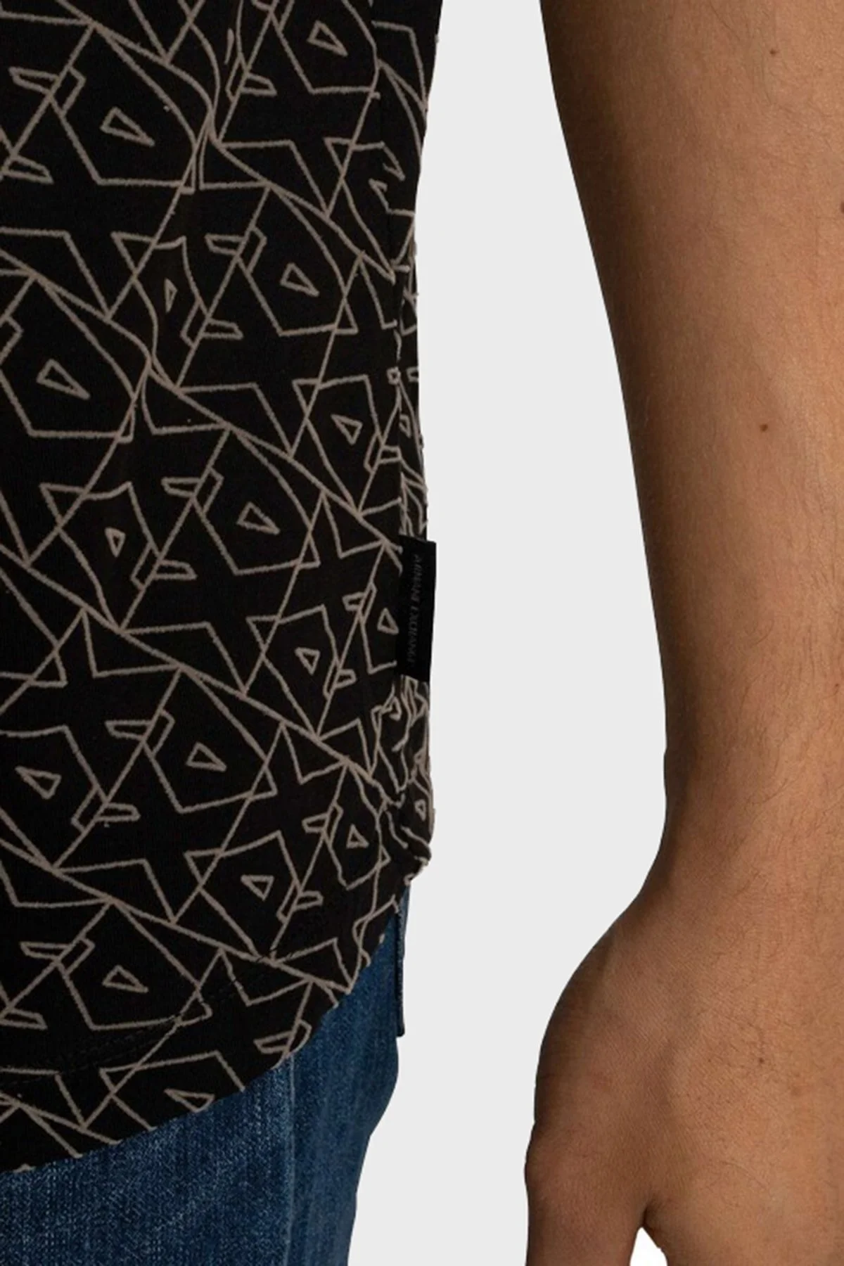 Armani Exchange Tamamı Logolu Pamuklu Regular Fit Düğmeli Erkek Polo Yaka T Shirt XM001883 AF10356 FC196 SİYAH - 4