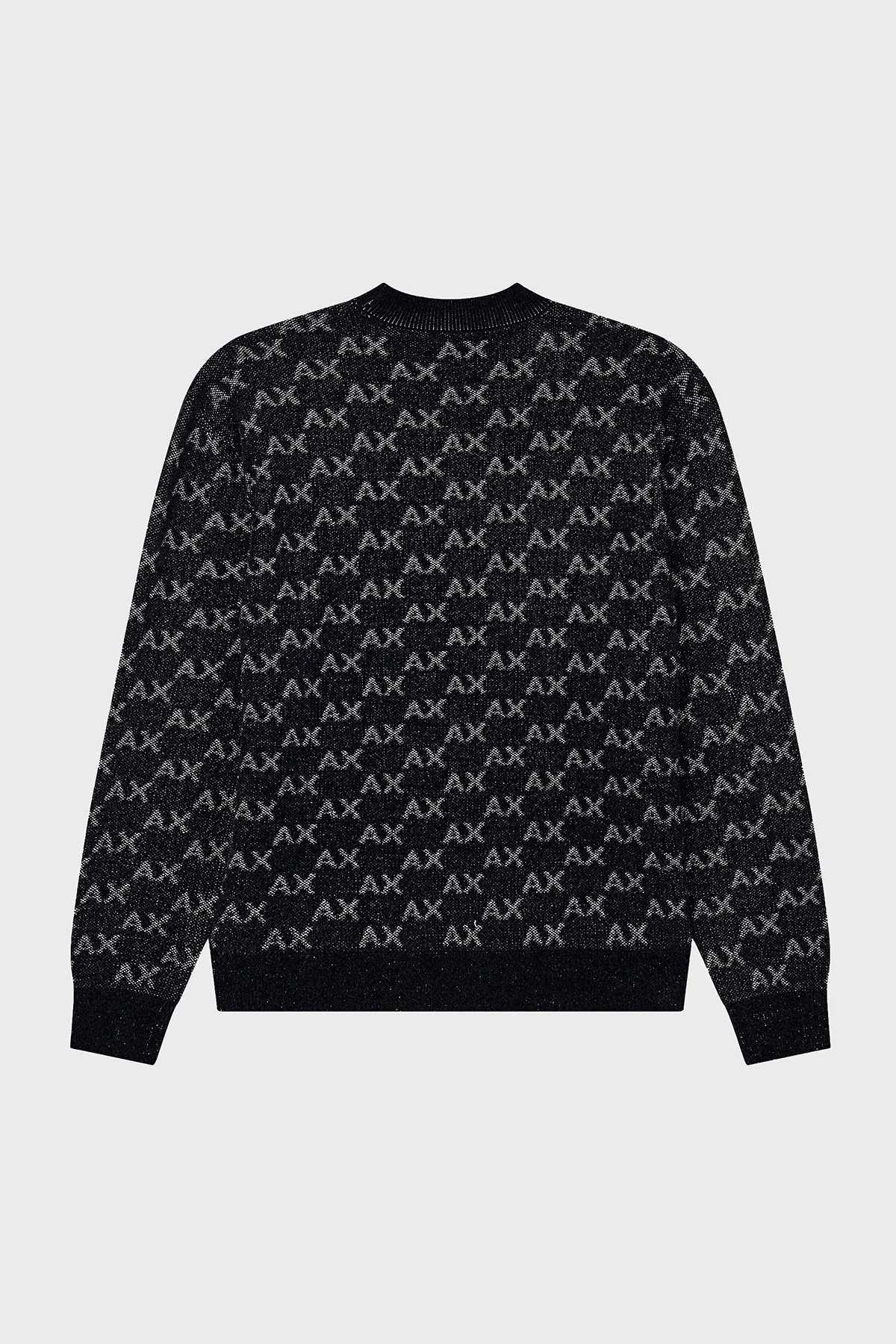 Armani Exchange Tamamı Logolu Regular Fit Bisiklet Yaka Erkek Kazak XM002992 AF16916 FC356 Siyah - 2