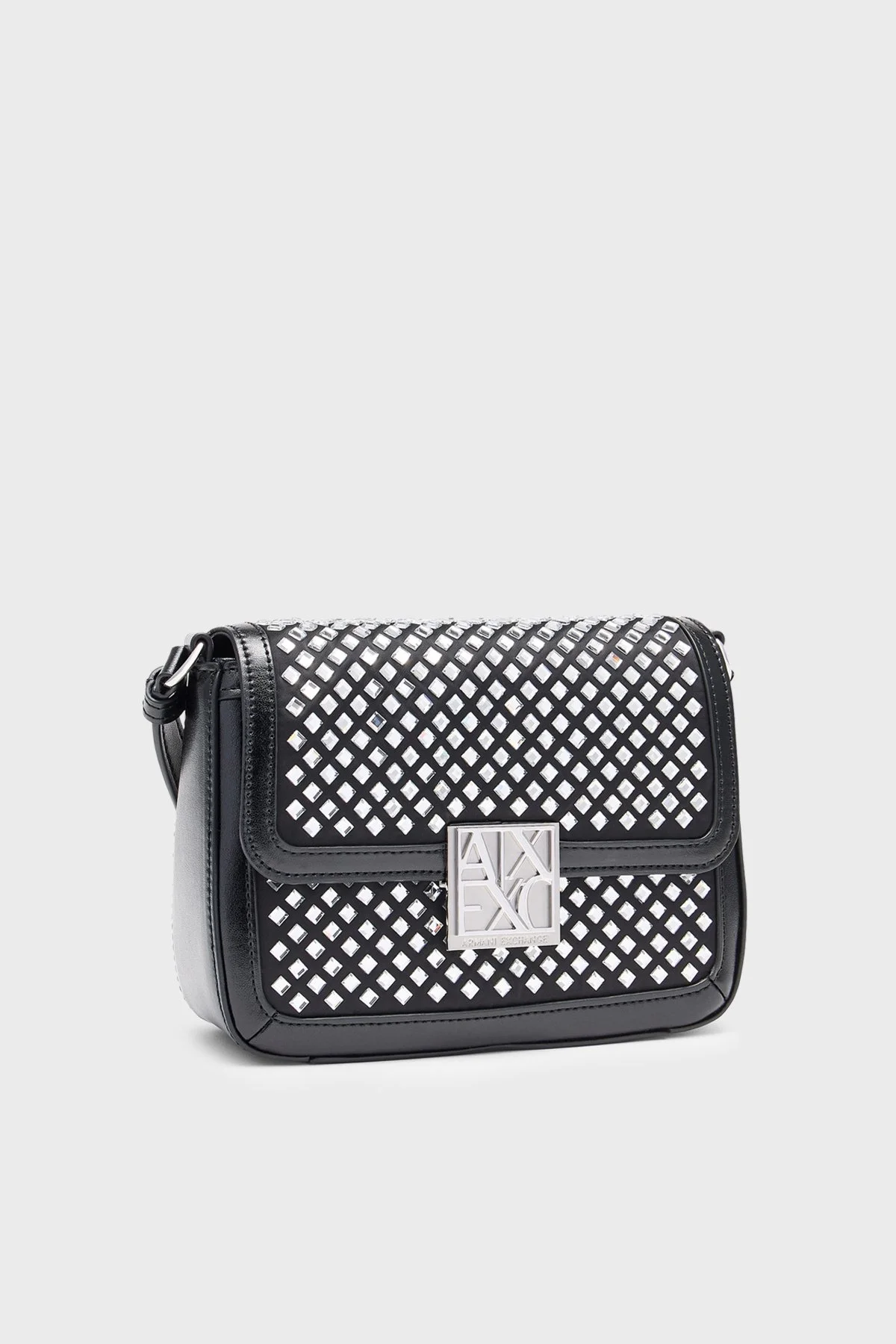 Armani Exchange Taşlı Ayarlanabilir Askılı Kadın Çanta XW003374 AF26449 MC009 Siyah - 3
